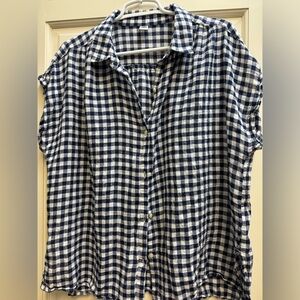 Old navy gingham camp shirt